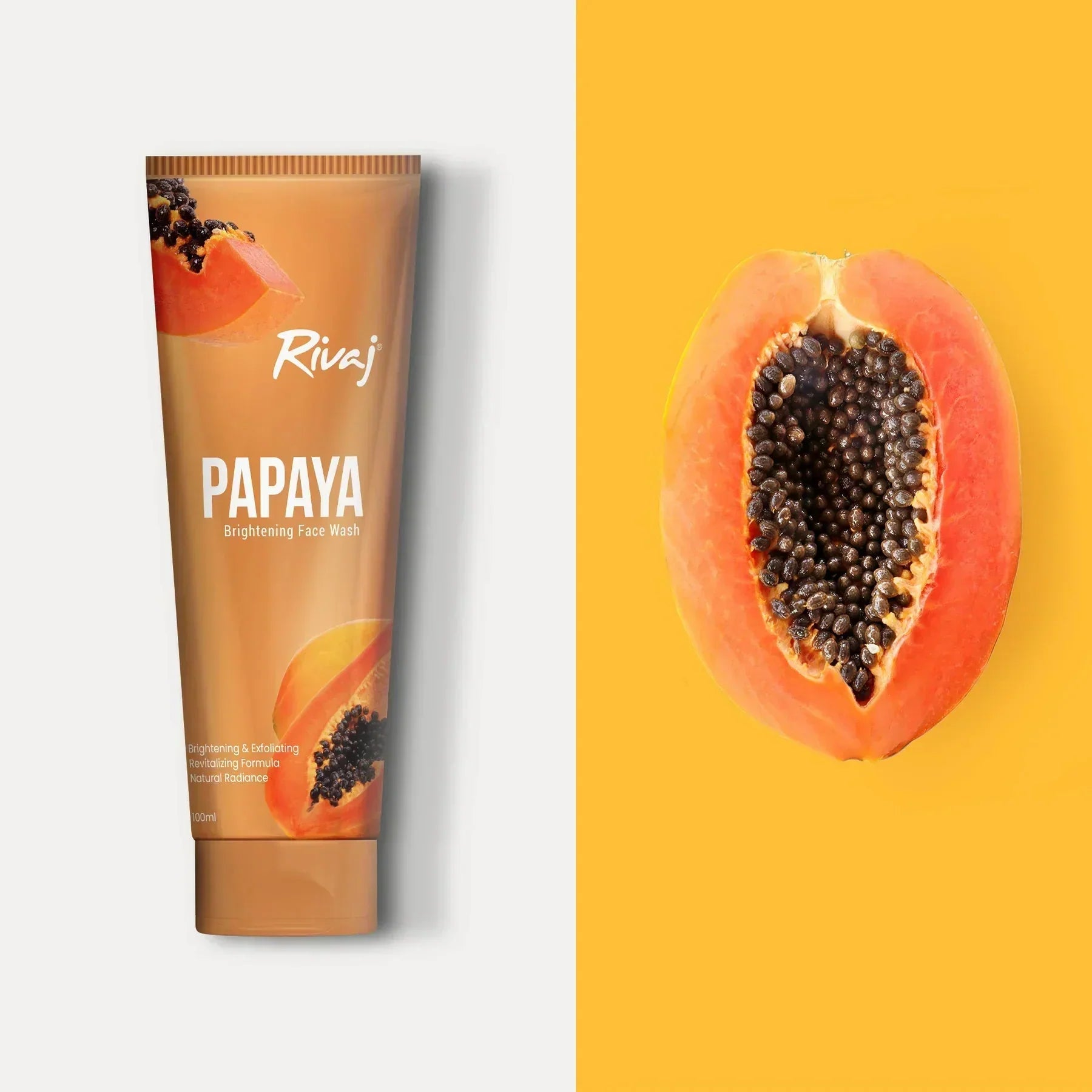 Brightening Face Wash - Papaya Extract - Rivaj Online