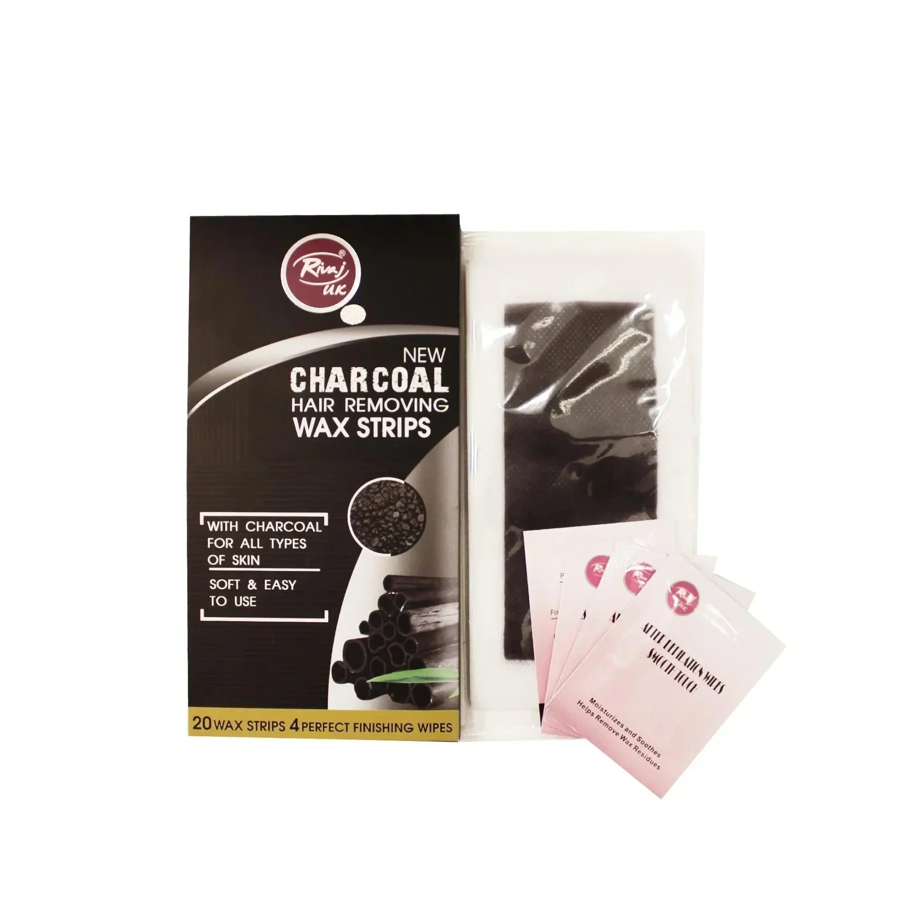 Charcoal Hair Removing Body Wax Strips - Rivaj Online